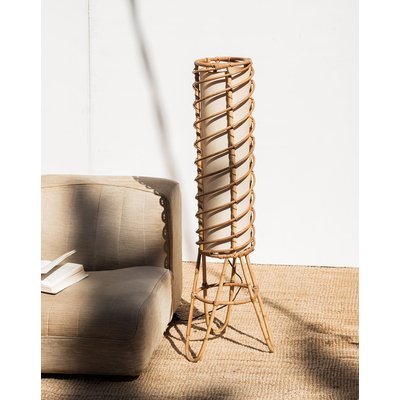 Grande lampe en rotin Julia N°265 - Bon état DEBONGOUT