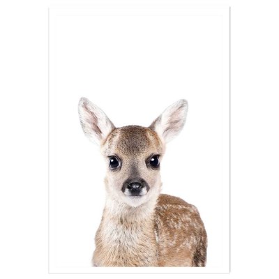 Affiche enfant bébé biche HEXOA