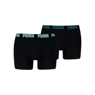 Lot de 2 boxers classiques en coton noirs unis pourvus d'une taille élastiquée PUMA