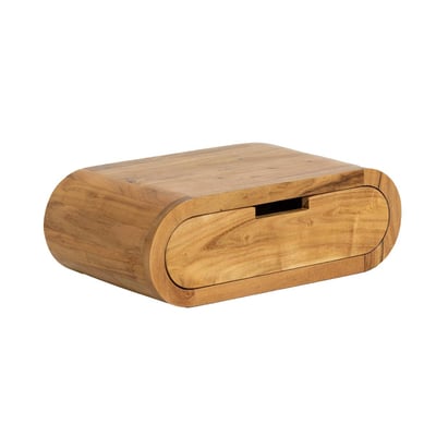 Table de chevet murale arrondie en bois d'acacia  ORANE MADE IN MEUBLES 