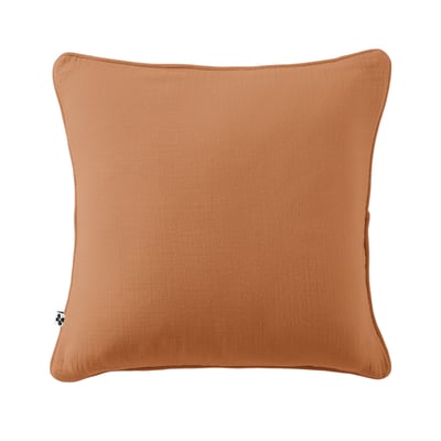 Coussin déhoussable GAIA– Gaze de coton avec passepoil élégant EDEN