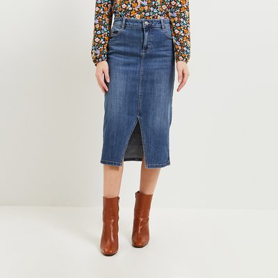 Jupe en jean mi-longue GRAIN DE MALICE