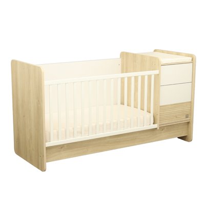 Lit combiné évolutif avec commode à langer 3 tiroirs SAUTHON