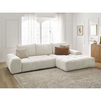 Canapé d'angle convertible 3 places en tissu chiné, EVEREST BOBOCHIC
