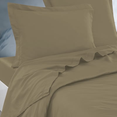 Parure drap plat + 2 taies 50x70 cm SOFT PERCALE SENSEI MAISON