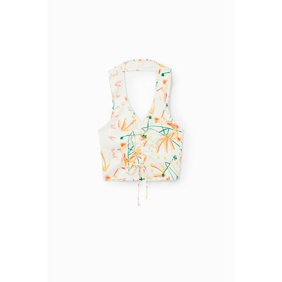 Haut court froncé - WHITE - L DESIGUAL