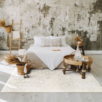 Tapis avec relief motif empreinte THE DECO FACTORY