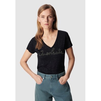 Tee-shirt col V visuel sérigraphie IKKS