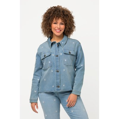 Veste en jean, oversize, broderie florale ULLA POPKEN
