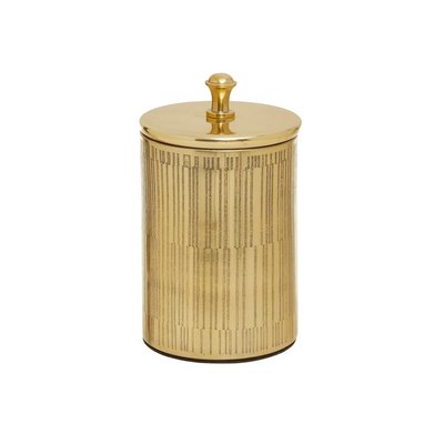 300ml Etched Line Gold Finish Canister with Lid SO'HOME