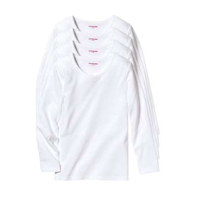 Lot de 4 T-shirts manches longues Oeko-Tex® VERTBAUDET
