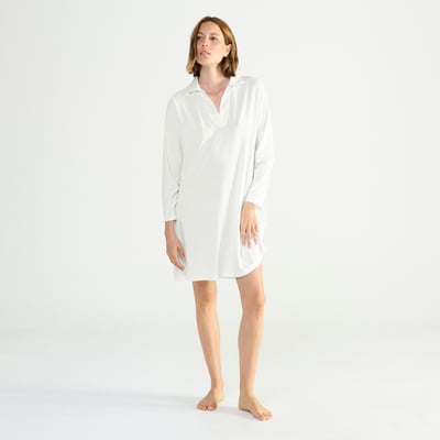 Chemise de nuit courte col polo en jersey ENVOUTANTE LAURENCE TAVERNIER