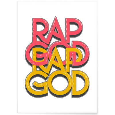 Affiche 'Rap God' L'AFFICHERIE