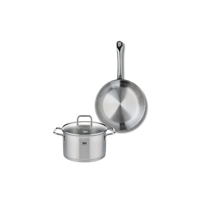 Batterie de cuisine 1 poêle 24cm + 1 faitout 20cm PROFI CITRIN ELO