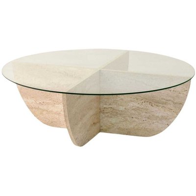 Table basse en verre et aggloméré Lily HANAH HOME