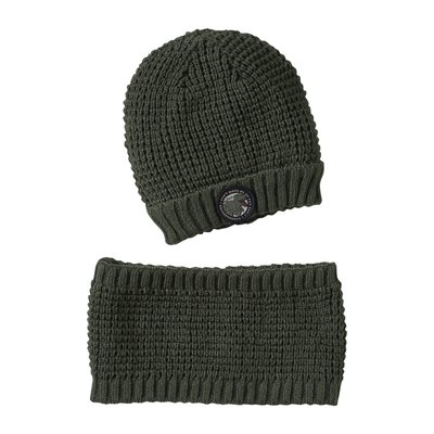 Ensemble bonnet badge dinosaure + snood VERTBAUDET