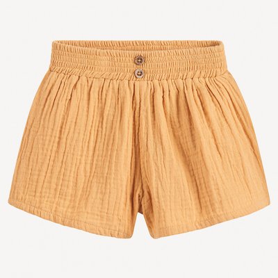 Shorts aus Baumwollgaze mit elastischem Bund LA REDOUTE COLLECTIONS