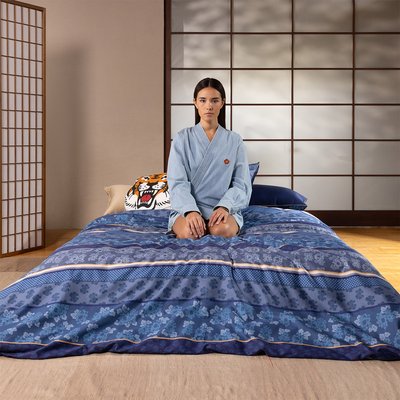 Drap housse en satin de coton, K ORIGAMI KENZO HOME