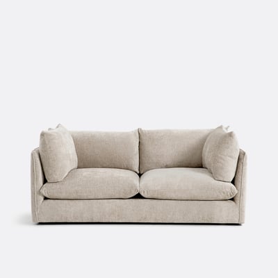 Canapé droit, 3 places, en velours épais texturé, MALO  LA REDOUTE INTERIEURS