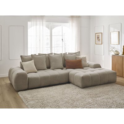 Canapé d'angle convertible 3 places en tissu chiné, EVEREST BOBOCHIC