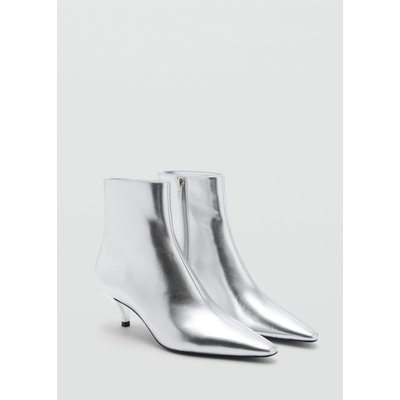 Bottines à bout pointu effet métallisé MANGO