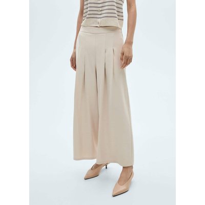 Pantalon wideleg plissé MANGO