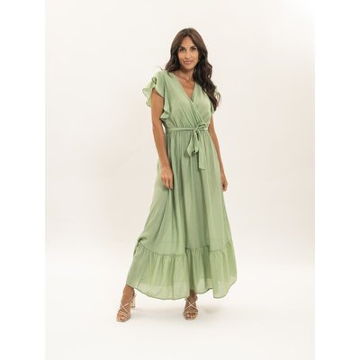 Robe Longue Cache-coeur Avec Ceinture Iteria DONA LISA
