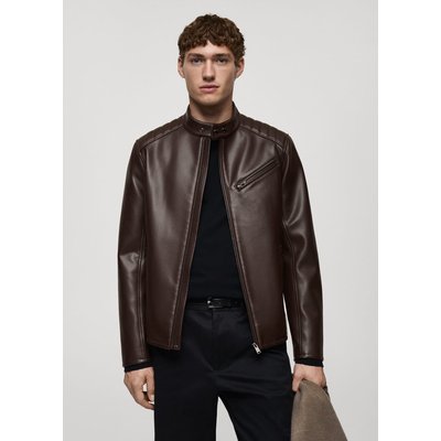 Veste simili-cuir détail coutures MANGO MAN