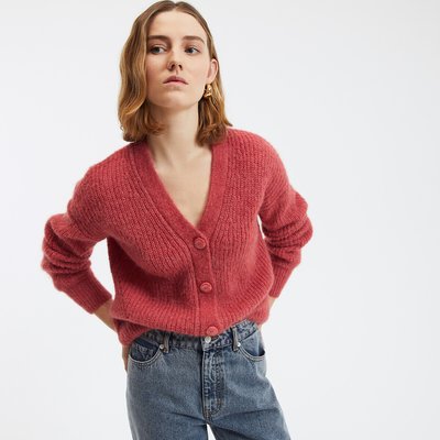 Cardigan com decote em V, mistura de alpaca, Signature GILDAS LA REDOUTE COLLECTIONS