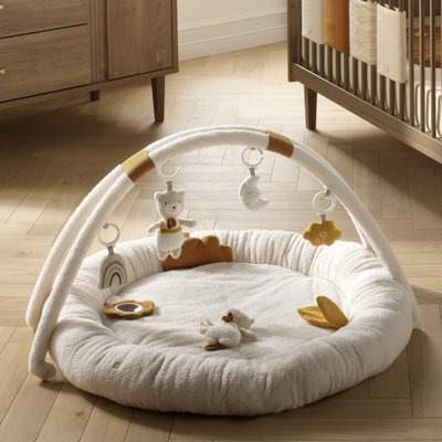 Tapis d'éveil rond en bouclette coton bio SAUTHON