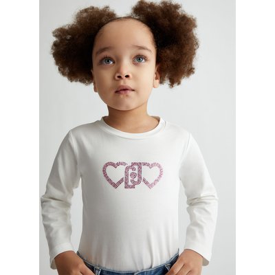 T-shirt en coton avec strass LIU JO