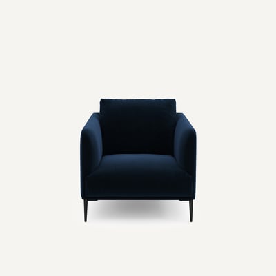 Fauteuil en velours, OSCAR AM.PM X EMMANUEL GALLINA