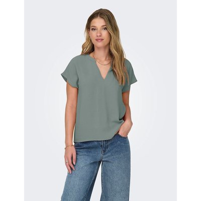 V-Neck Blouse with Short Sleeves JDY