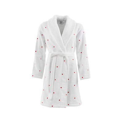 Peignoir coton col châle blanc ADORE CARRE BLANC