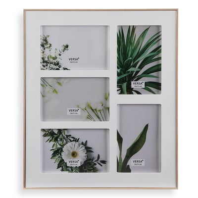 Cadre photo multiple effet bois 5 photos 30.5x36cm WADIGA