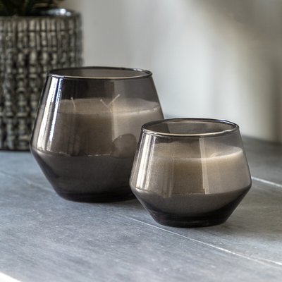 Set of 2 Black Tea & Bergamot Filled Glass Candle SO'HOME