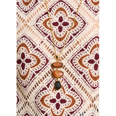 Collier sautoir avec bois LA FEE MARABOUTEE