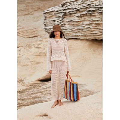 Jupe mi-longue en maille crochet LA FEE MARABOUTEE