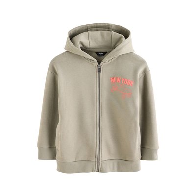 Sweat à capuche zippé imprimé graphique NEXT