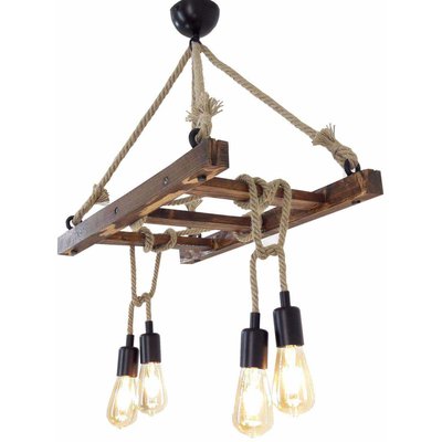 Suspension bois et corde Halat HANAH HOME