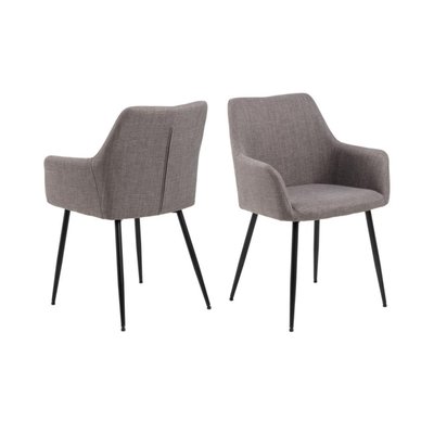 Chaises de salle à manger à accoudoirs en tissu (lot de 2) - YSA HELLIN, DEPUIS 1862