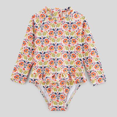 Maillot de bain 1 pièce manche longues imprimé BOUT'CHOU