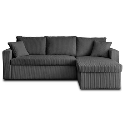 Canapé d'Angle Convertible en Velours côtelé 4 places - CYRUS LISA DESIGN