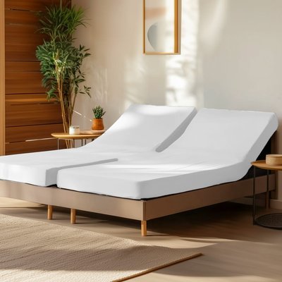 Drap housse en percale de coton pour lit articulé SOFT PERCALE SENSEI MAISON