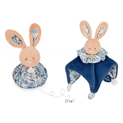 Doudou Boule Lapin blanc 3 en 1 DOUDOU ET COMPAGNIE