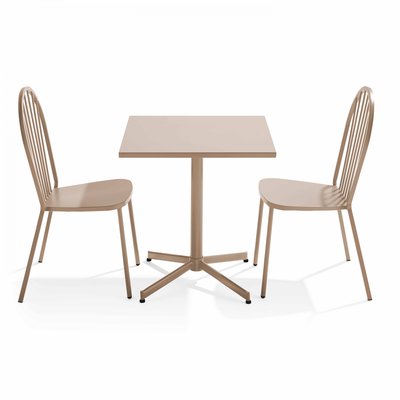 Salon de jardin table et 2 chaises bistrot, PALAVAS OVIALA
