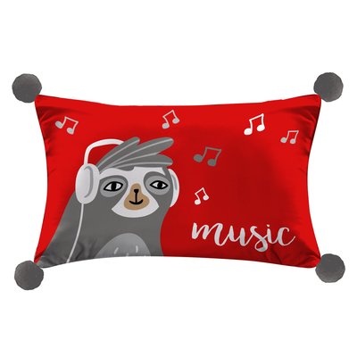 Coussin Collection Cool Music rouge DOUCEUR D'INTÉRIEUR