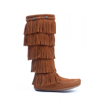 Bottes en cuir suede 5-LAYER FRINGE MINNETONKA