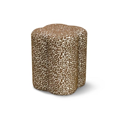 Pouf en tissu texturé à motif LUCKY SIA HOME