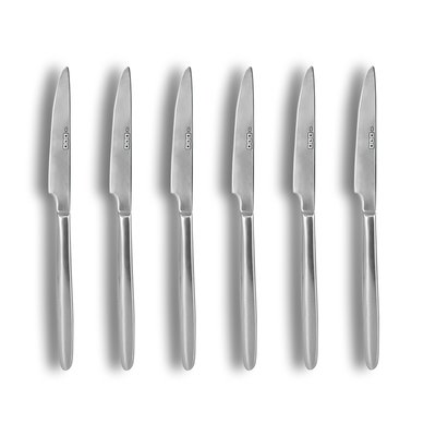 Lot de 6 couteaux de table en acier inoxydable, ATHENA OGO LIVING